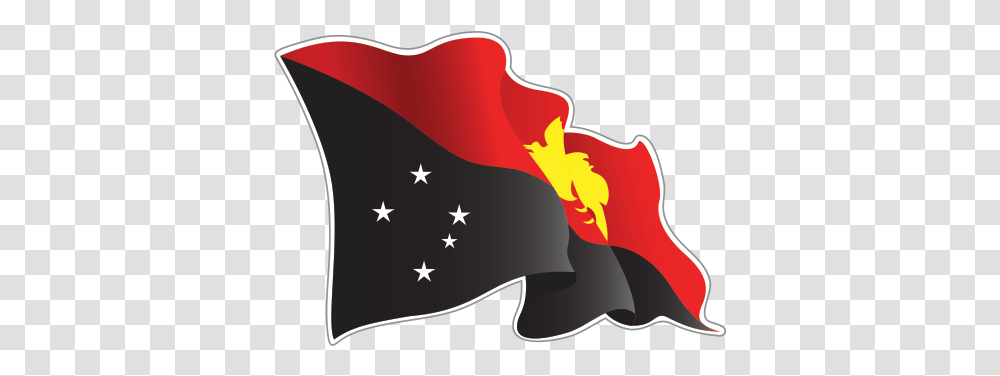 Printed Vinyl Papua New Guinea Flag Stickers Factory Papua New Guinea Flag Sticker, Symbol, Star Symbol, Ketchup, Food Transparent Png