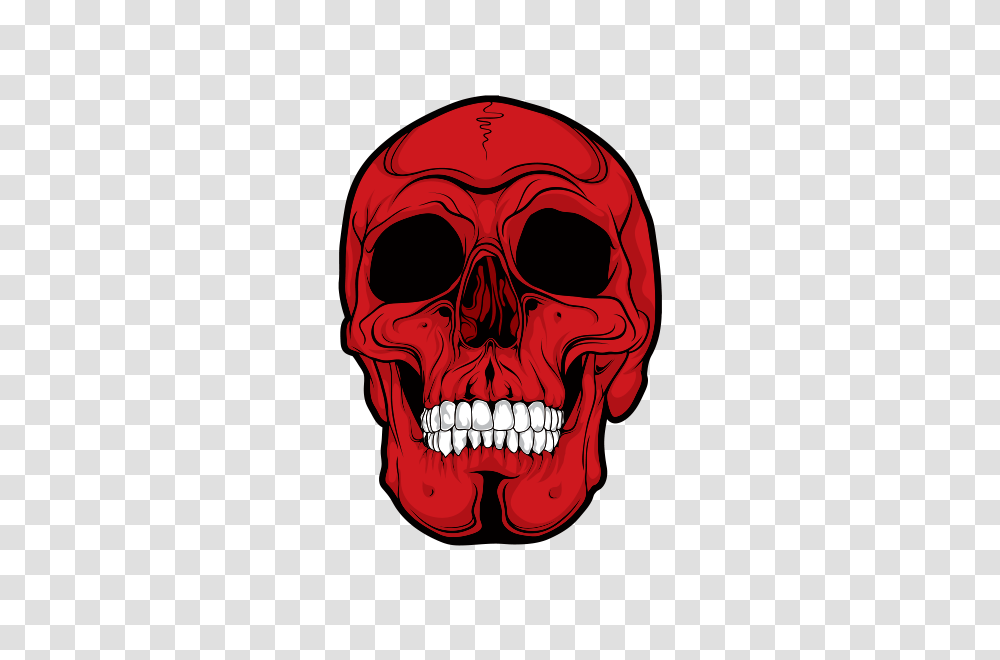 Printed Vinyl Red Skull Stickers Factory, Head, Mask, Teeth, Mouth Transparent Png