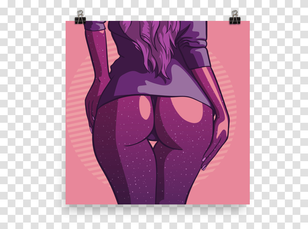 Printed Watercolour Hot Girl Poster Of A Sexy Woman Booty Illustration, Advertisement Transparent Png