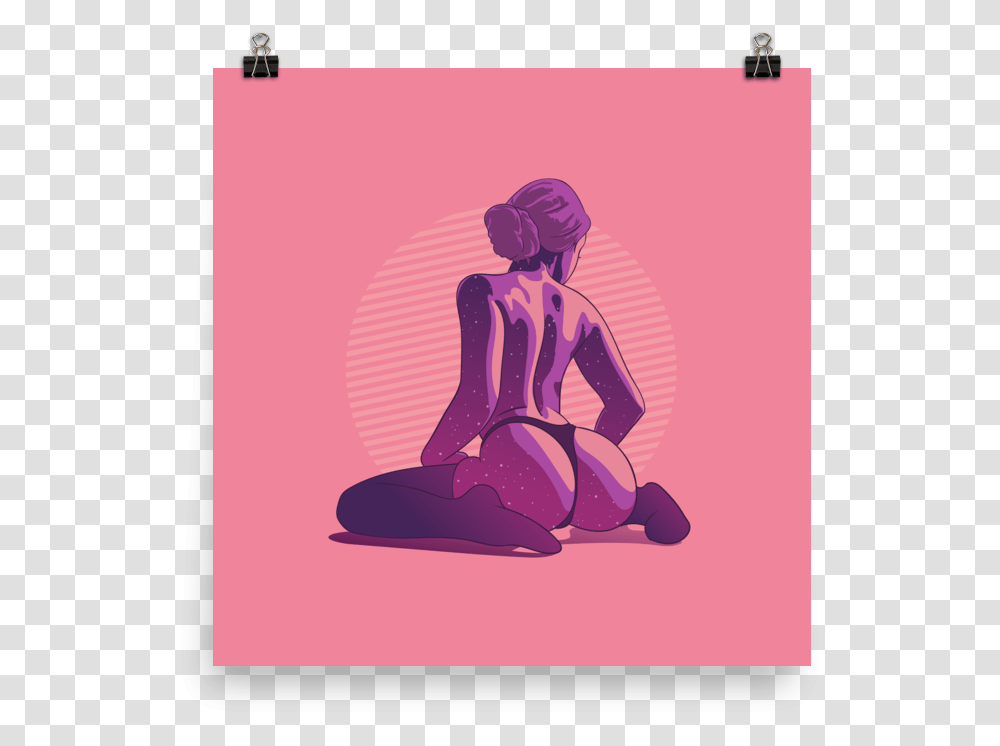 Printed Watercolour Hot Girl Poster Of Sexy Woman In, Kneeling, Person, Human, Advertisement Transparent Png