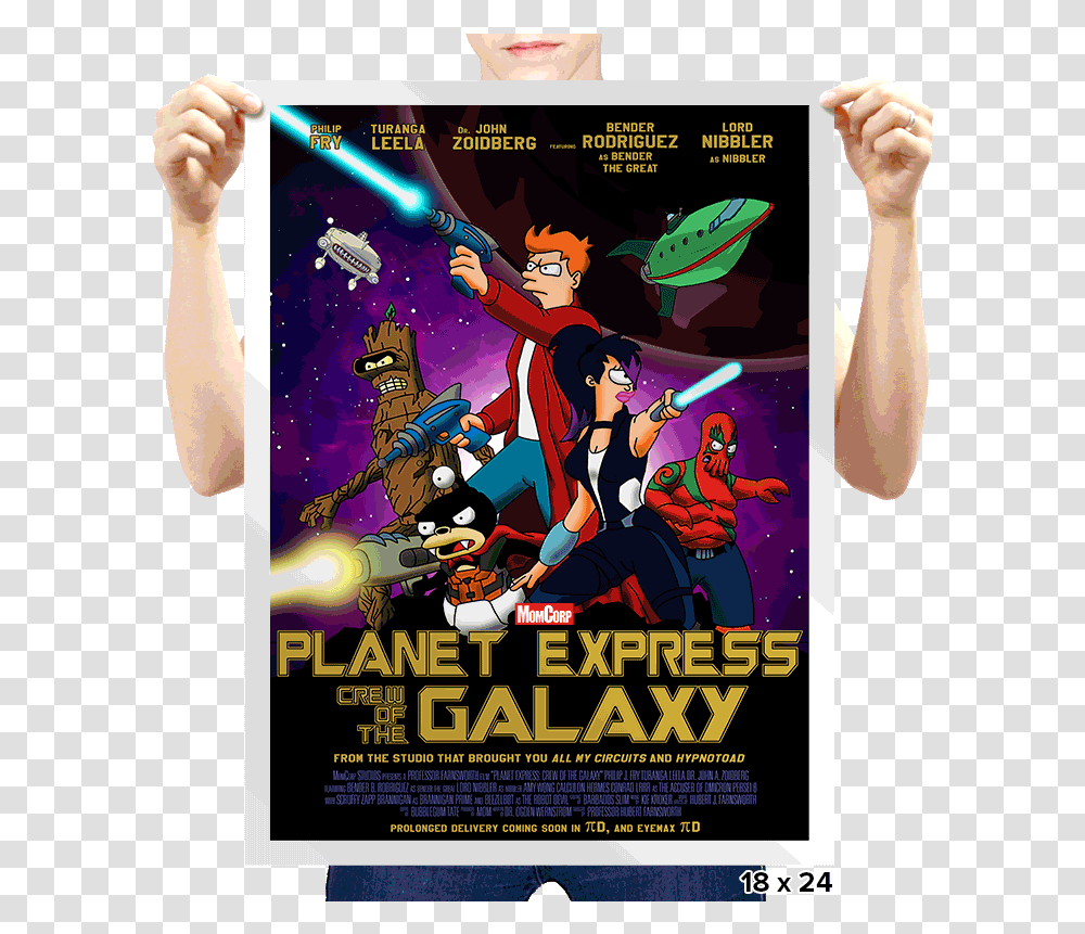 Prints V Planet Express Crew Of The Galaxy Planet Express Of The Galaxy, Advertisement, Poster, Flyer, Paper Transparent Png