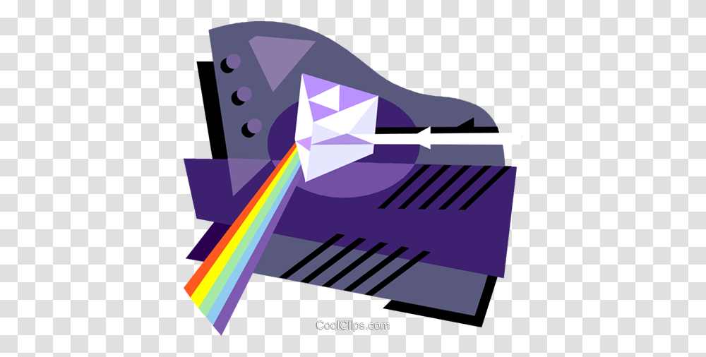 Prism Royalty Free Vector Clip Art Illustration, Paper, Purple Transparent Png