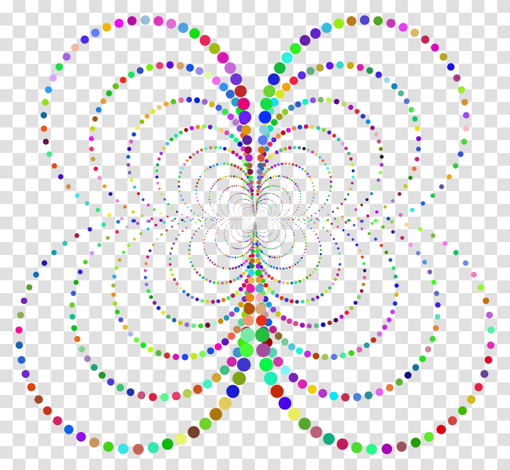 Prismatic Abstract Circles Butterfly No Background, Ornament, Pattern, Light, Fractal Transparent Png