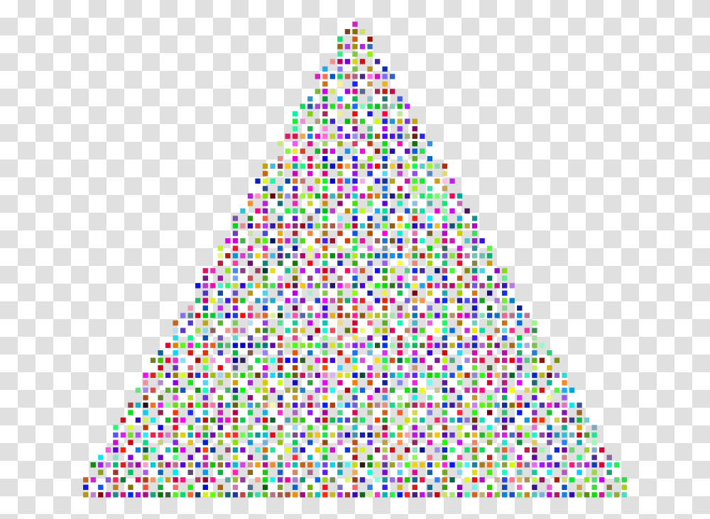 Prismatic Abstract Squares Christmas Tree Triangle, Plant, Lighting, Ornament Transparent Png