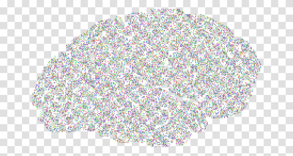 Prismatic Binary Brain Art In Binary Numbers, Person, Human, Pac Man Transparent Png