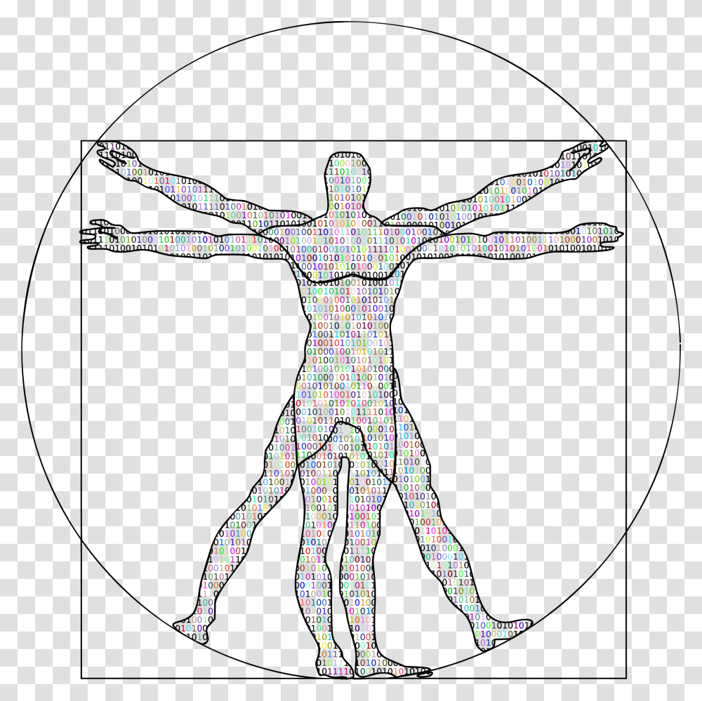 Prismatic Binary Vitruvian Man Clip Arts Digital The Vitruvian Man, Cross, Light, Wood Transparent Png