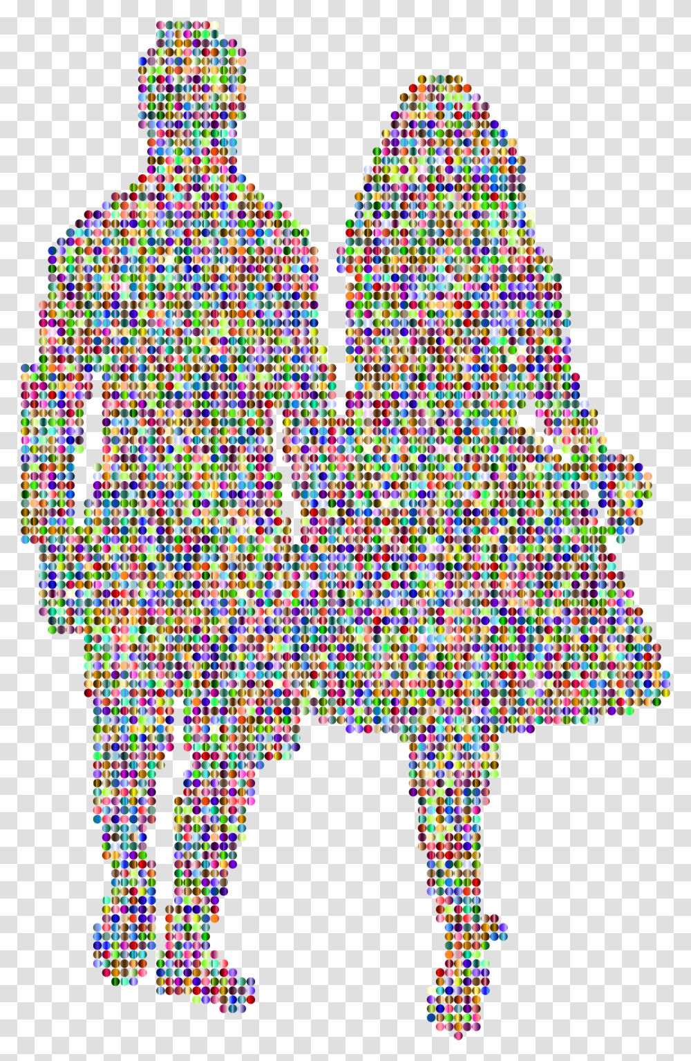 Prismatic Couple Holding Hands Silhouette 4 Clip Arts Couple Holding Hands Silhouette Clipart Transparent Png