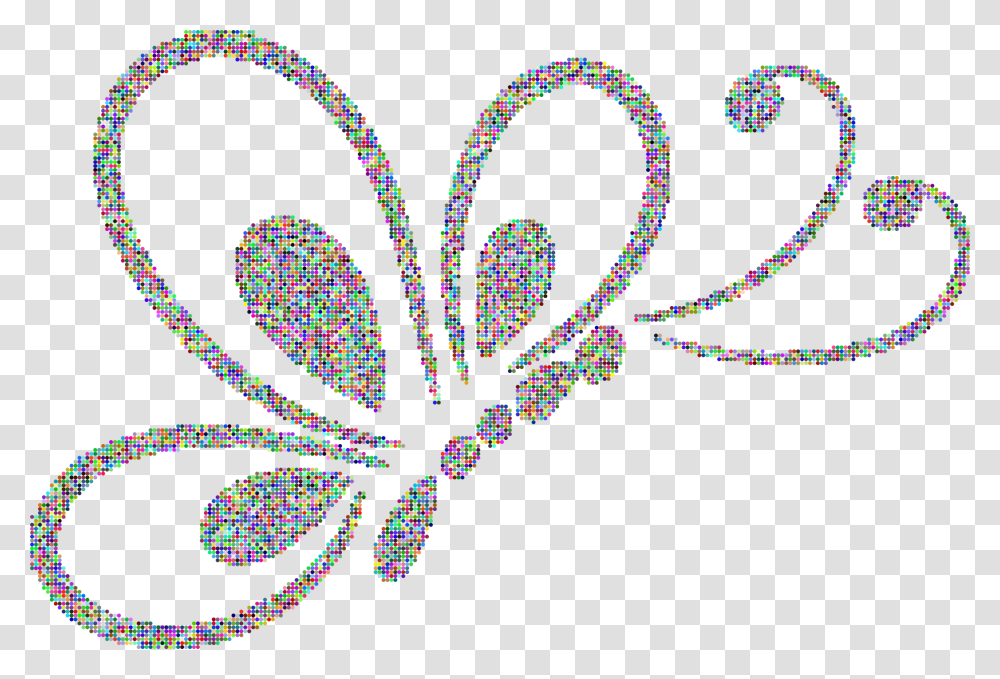 Prismatic Dots Butterfly Line Art 2 Clip Arts Butterfly Outline Design, Pattern, Heart, Light Transparent Png
