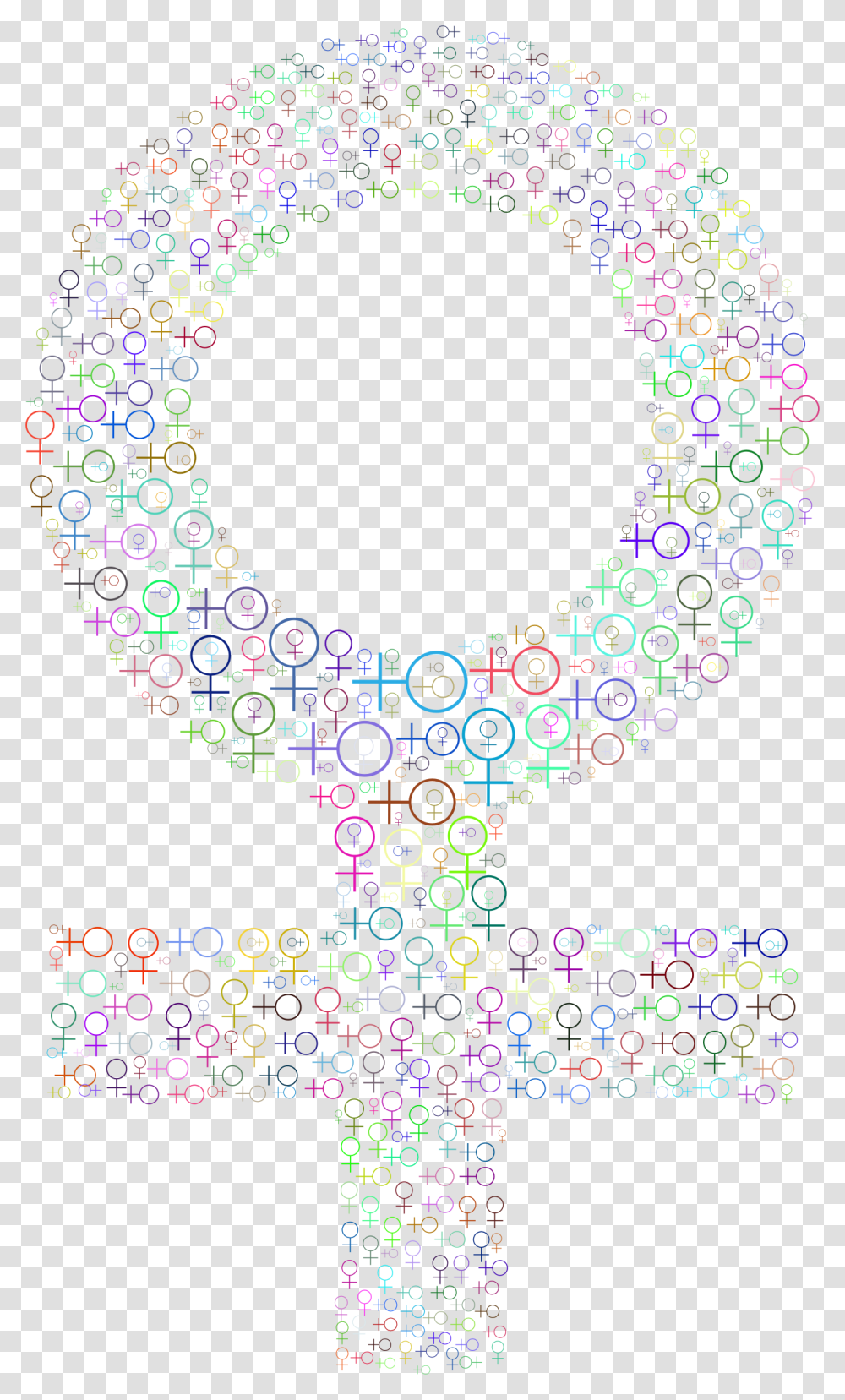 Prismatic Female Symbol Fractal No Background Circle, Game, Jigsaw Puzzle Transparent Png