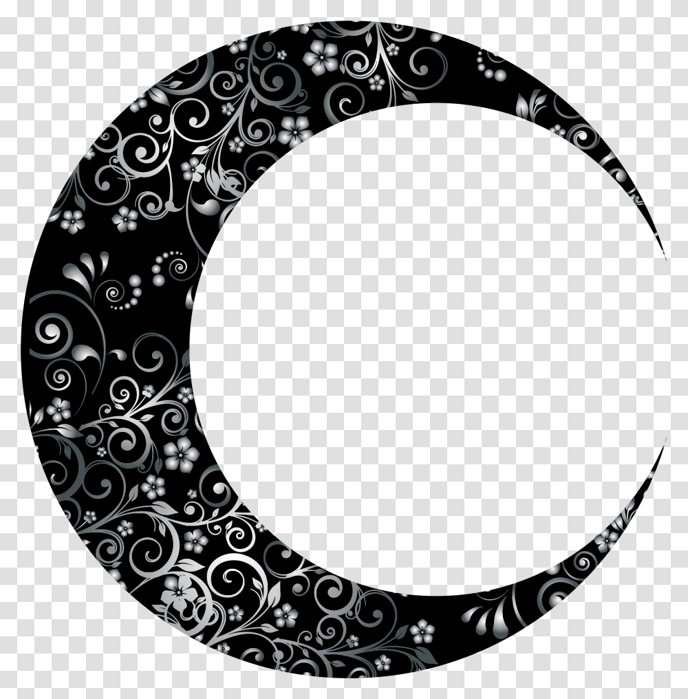 Prismatic Floral Crescent Moon Mark Ii Icons, Floral Design, Pattern Transparent Png