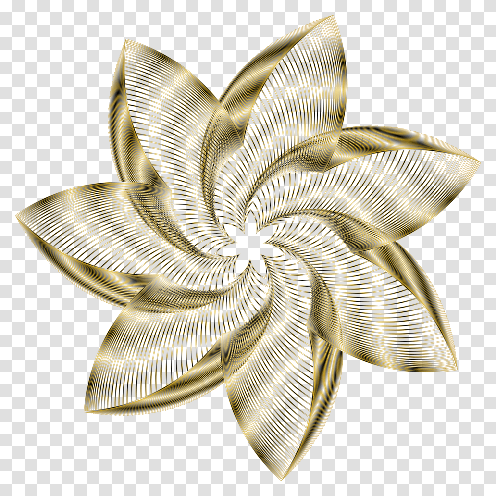 Prismatic Flower Line Art 10 No Background Clip Arts Artificial Flower, Bronze, Pattern Transparent Png