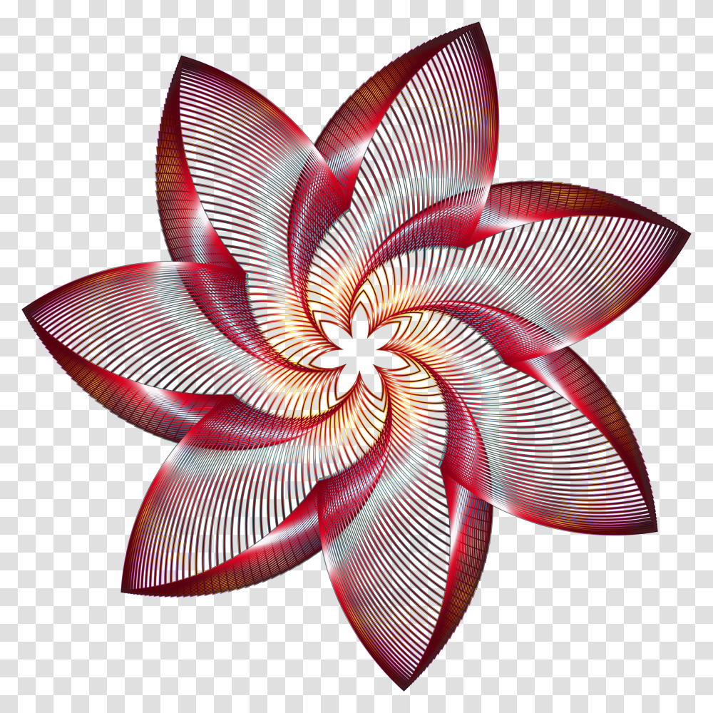 Prismatic Flower Line Art No Background Icons Transparent Png