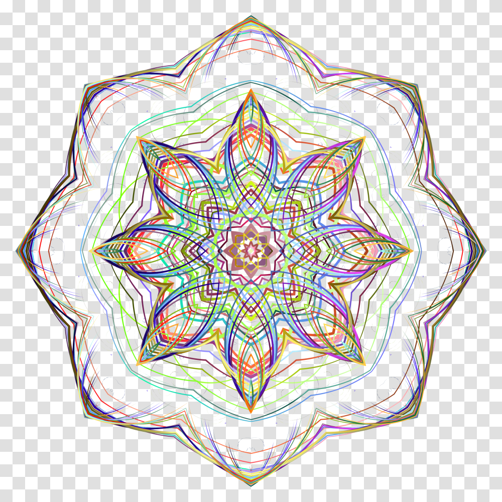 Prismatic Geometric Mandala 2 No Background Clip Arts Fractal Art, Ornament, Pattern, Rug Transparent Png