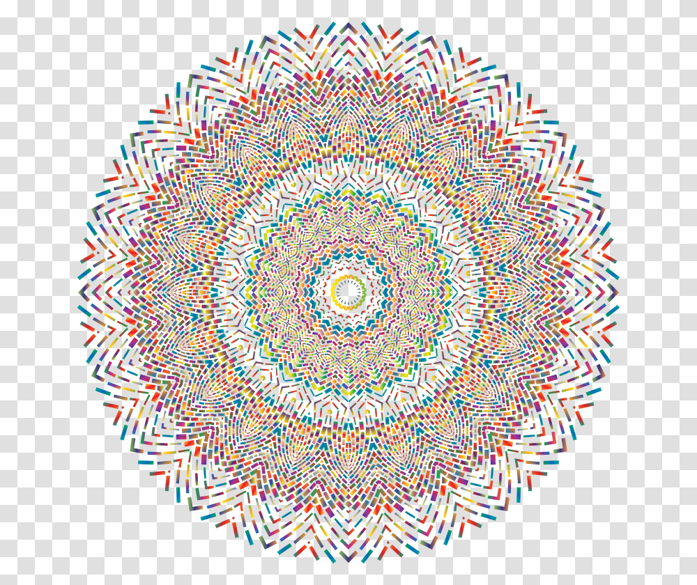 Prismatic Geometric No Medium Background Mandala, Ornament, Pattern, Fractal, Rug Transparent Png