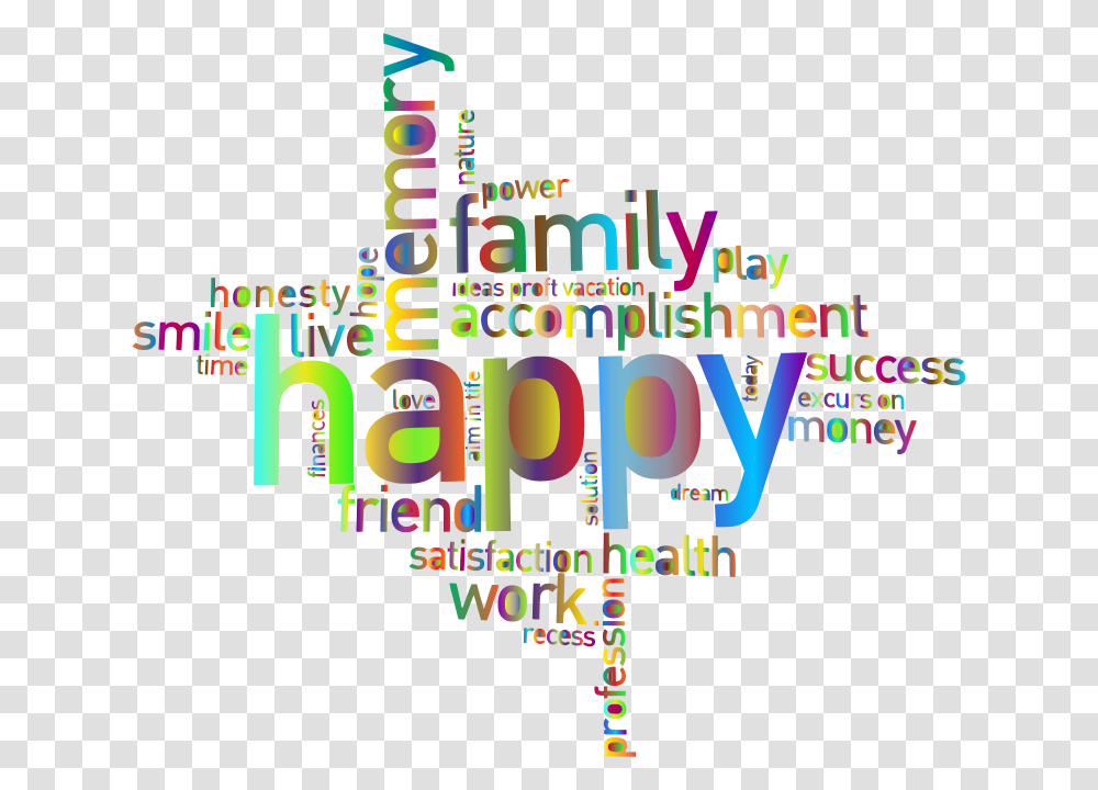 Prismatic Happy Family Word Cloud 3 No Background Happy Clip Art Family, Flyer, Poster, Paper Transparent Png