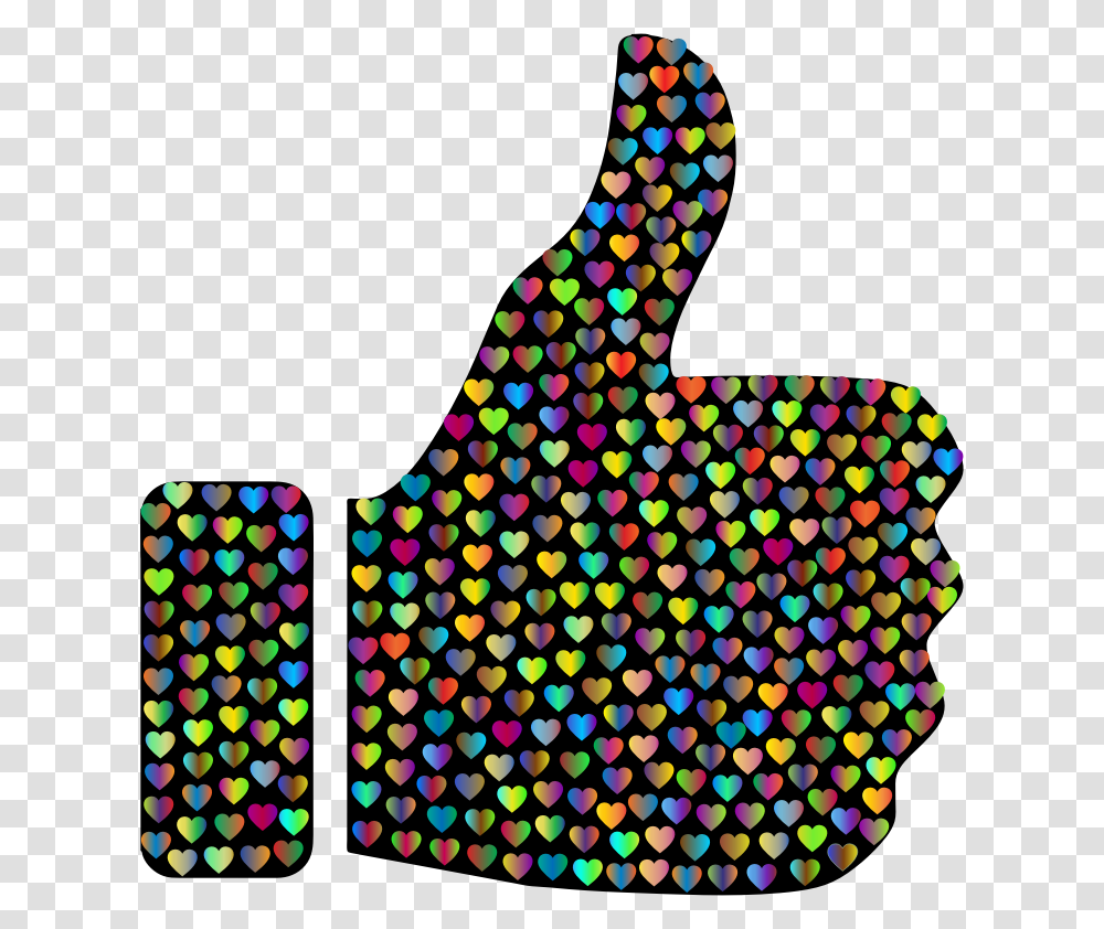 Prismatic Hearts Thumbs Up Silhouette Thumbs Up Peace, Christmas Tree, Plant Transparent Png