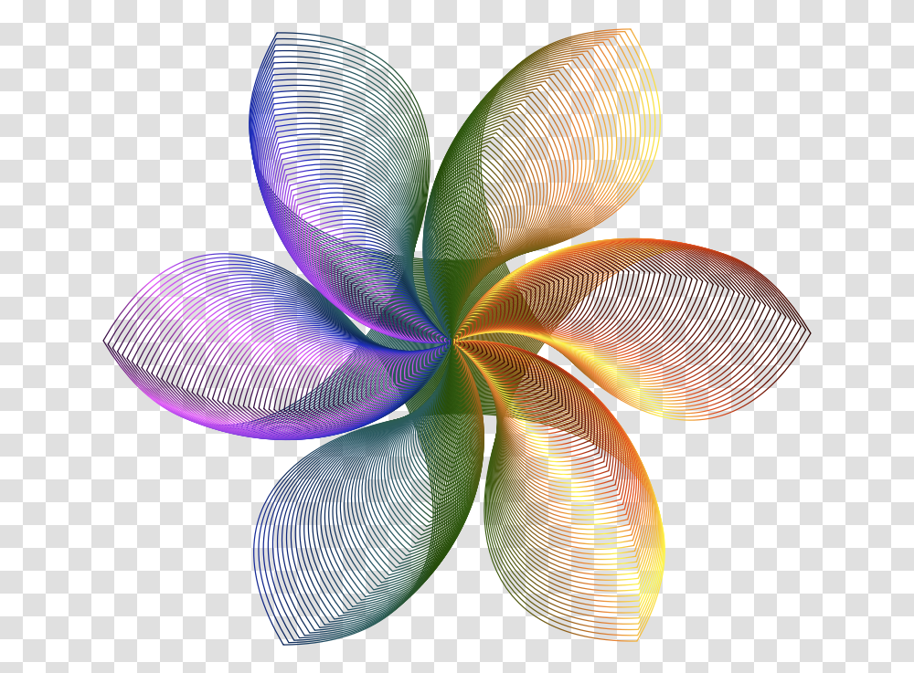 Prismatic Hexagonal Flower Shape Clip Art For Photo Banner Background, Pattern, Ornament, Light, Fractal Transparent Png
