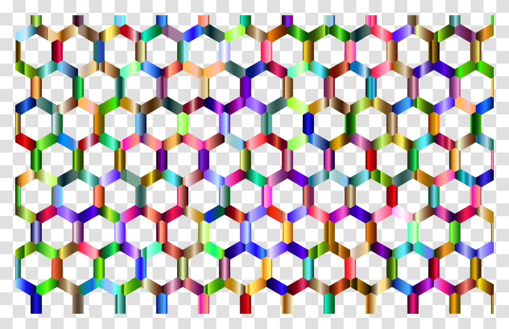 Prismatic Hexagonal Geometric Pattern No Background Icons, Balloon, Embroidery, Rug, Stitch Transparent Png