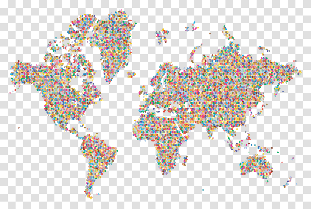 Prismatic Hexagonal World No World Map No Background, Pattern Transparent Png