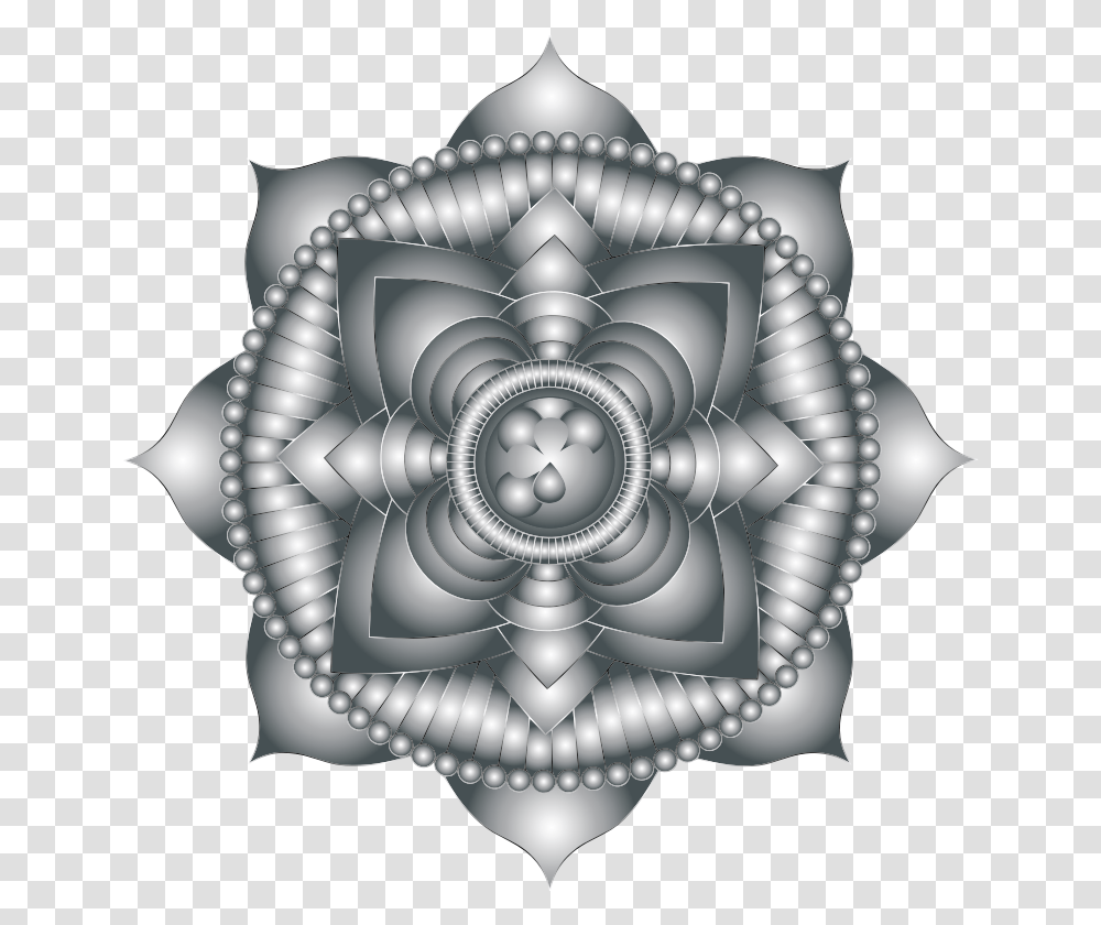 Prismatic Lotus Mandala Line Art Fractal Art, Lamp, Pattern, Ornament Transparent Png