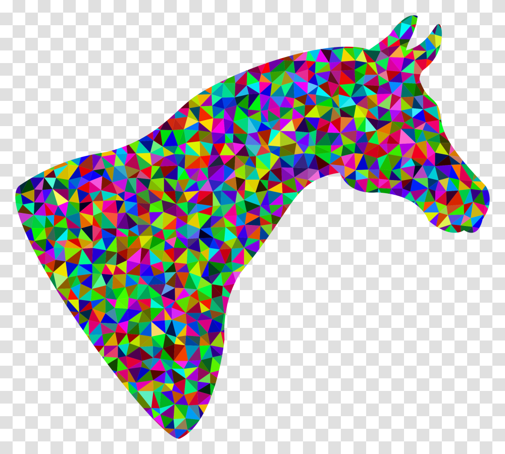 Prismatic Low Poly Horse Head Icons, Light, Rug Transparent Png