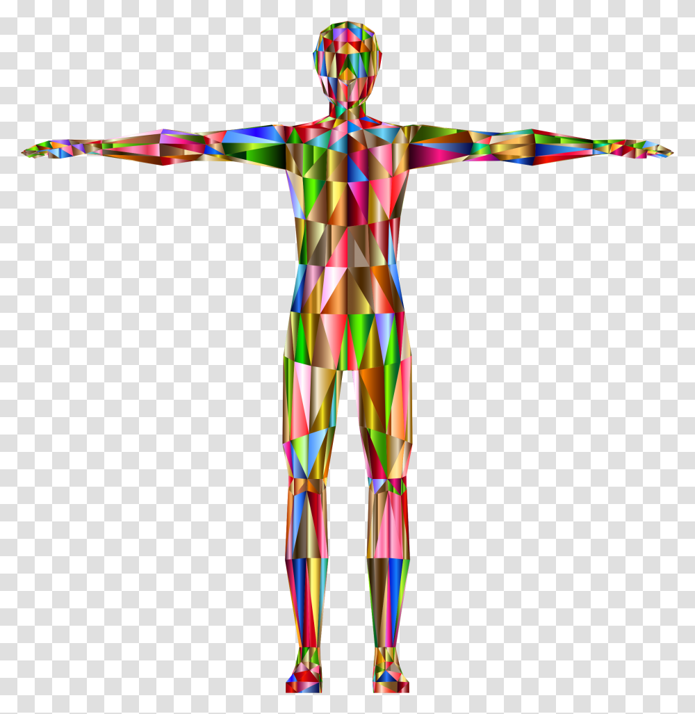 Prismatic Low Poly Human Male Variation 4 Clip Arts Human Body Anatomy Clipart, Bow, Costume, Apparel Transparent Png