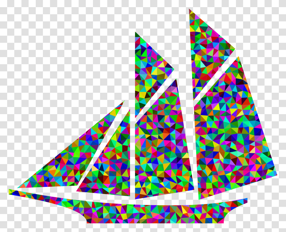 Prismatic Low Poly Sailboat Icons, Triangle, Lighting, Architecture Transparent Png