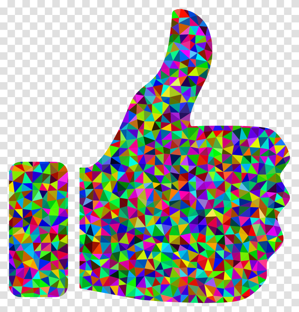 Prismatic Low Poly Thumbs Up Clip Arts Thumbs Up Emoji Art, Light, Sock, Alphabet Transparent Png