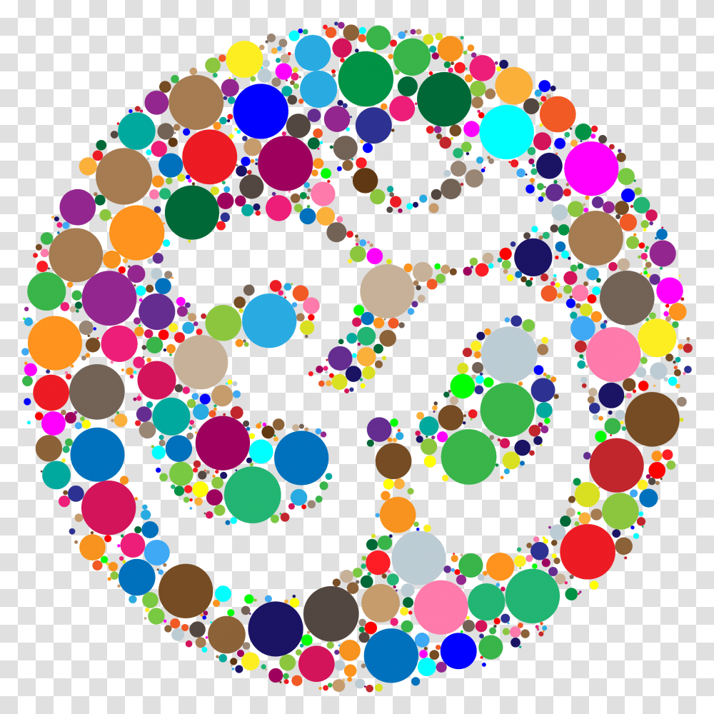 Prismatic Om Symbol Negative Space Circles Clip Arts Om, Floral Design, Pattern, Purple Transparent Png
