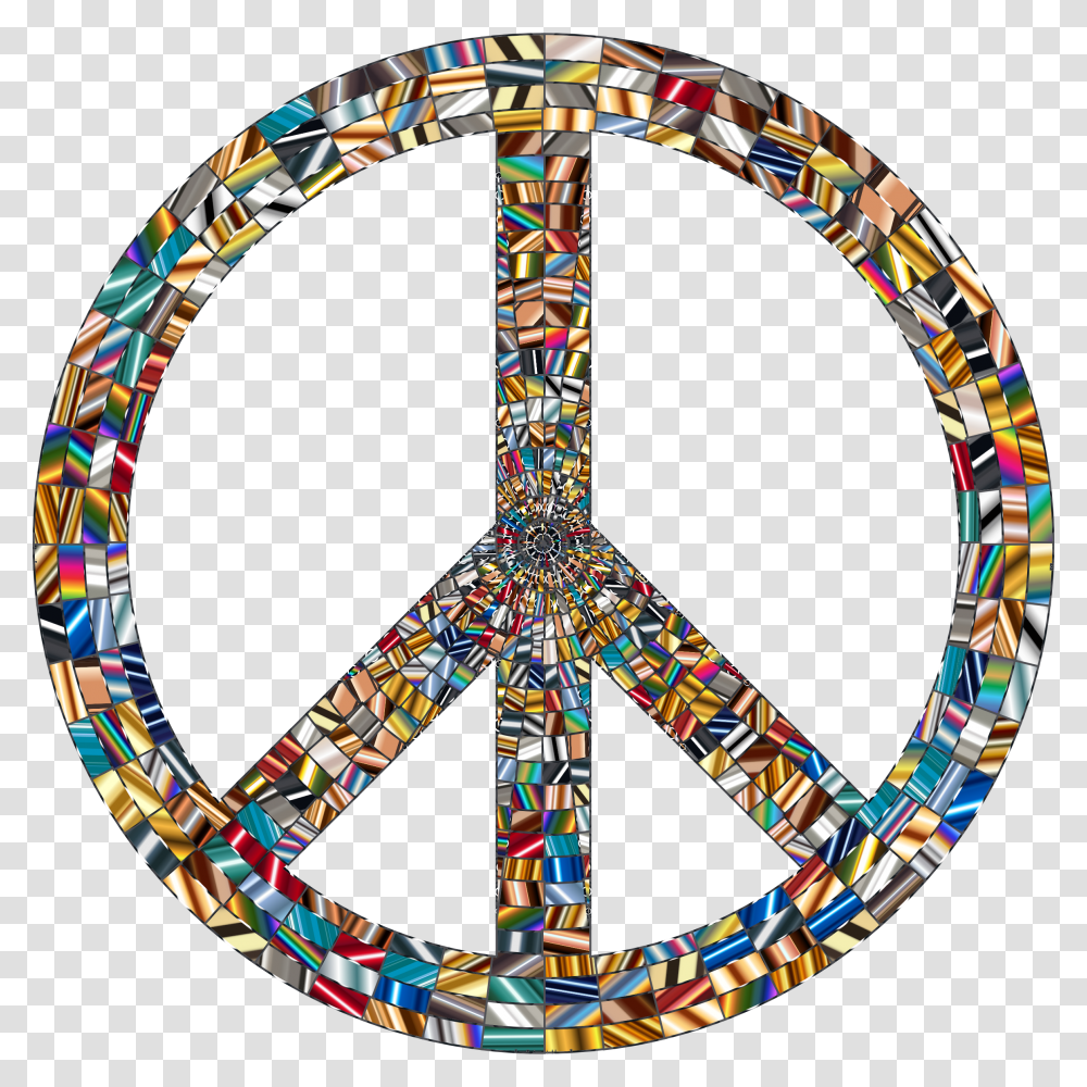 Prismatic Peace Sign 16 No Background Icons Peace Sign With No Background, Pattern, Bracelet Transparent Png