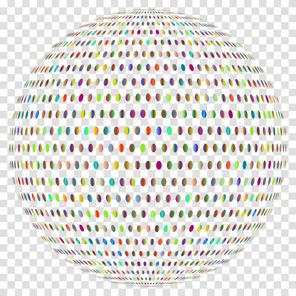 Prismatic Polka Dots Mark Ii Sphere No Background Clip Ball Color Spectrum, Light Transparent Png