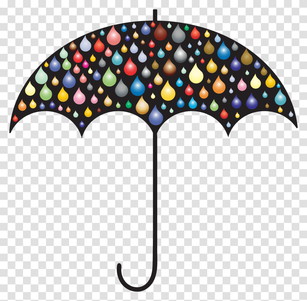 Prismatic Rain Drops Umbrella Silhouette Icons, Lamp, Lampshade Transparent Png