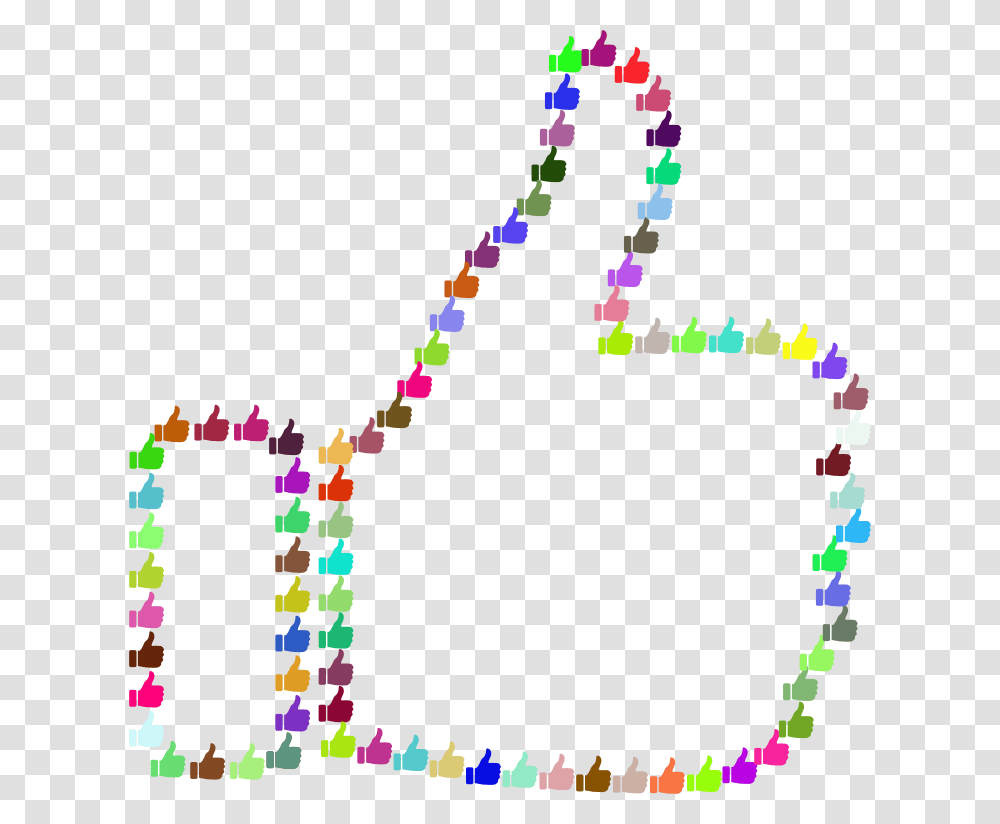 Prismatic Thumbs Up Fractal Outline Thumbs Up Text, Alphabet, Number, Parade Transparent Png