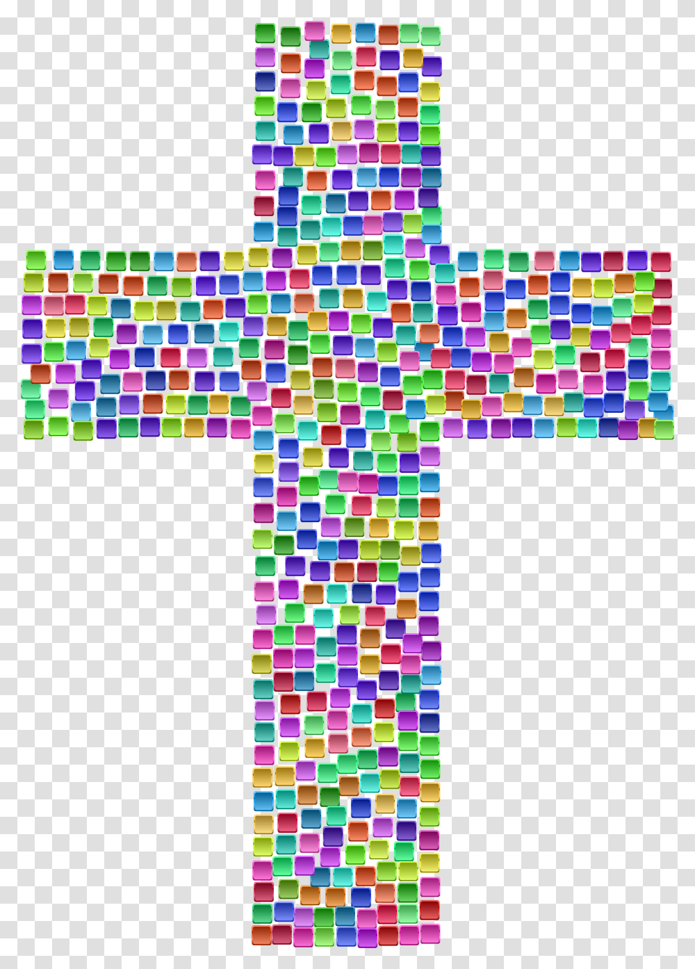 Prismatic Tiles Cross Clip Arts Colored Cross Art Clips, Game, Number Transparent Png