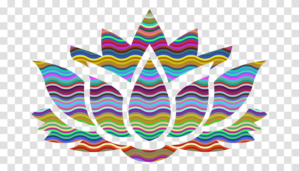 Prismatic Waves Lotus Flower Silhouette, Painting, Triangle, Pattern Transparent Png