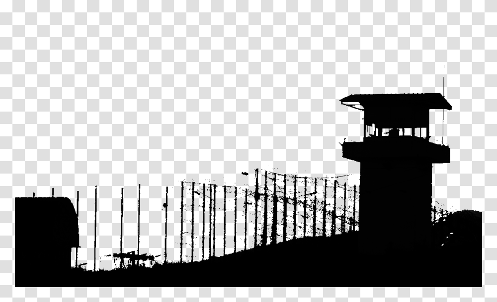 Prison, Silhouette, Railing, Fence, Gate Transparent Png