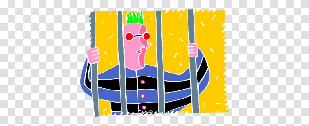 Prisoner Behind Bars Royalty Free Vector Clip Art Illustration Transparent Png
