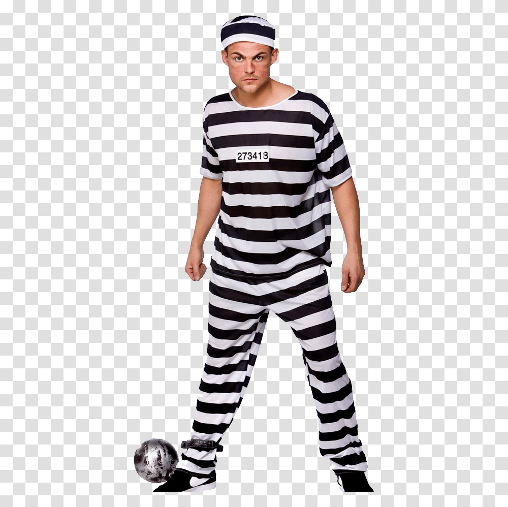 Prisoner Male Prisoner Halloween Costume, Apparel, Person, Human Transparent Png