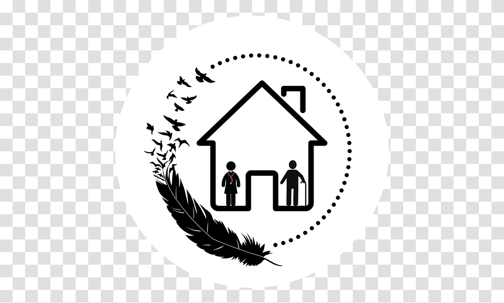 Private Duty Nursing For Adults House Black Outline, Logo, Trademark, Emblem Transparent Png