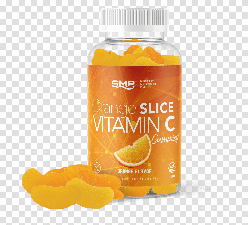 Private Label Vitamin C Slices Orange Flavor Mandarin Orange, Plant, Ketchup, Food, Fruit Transparent Png