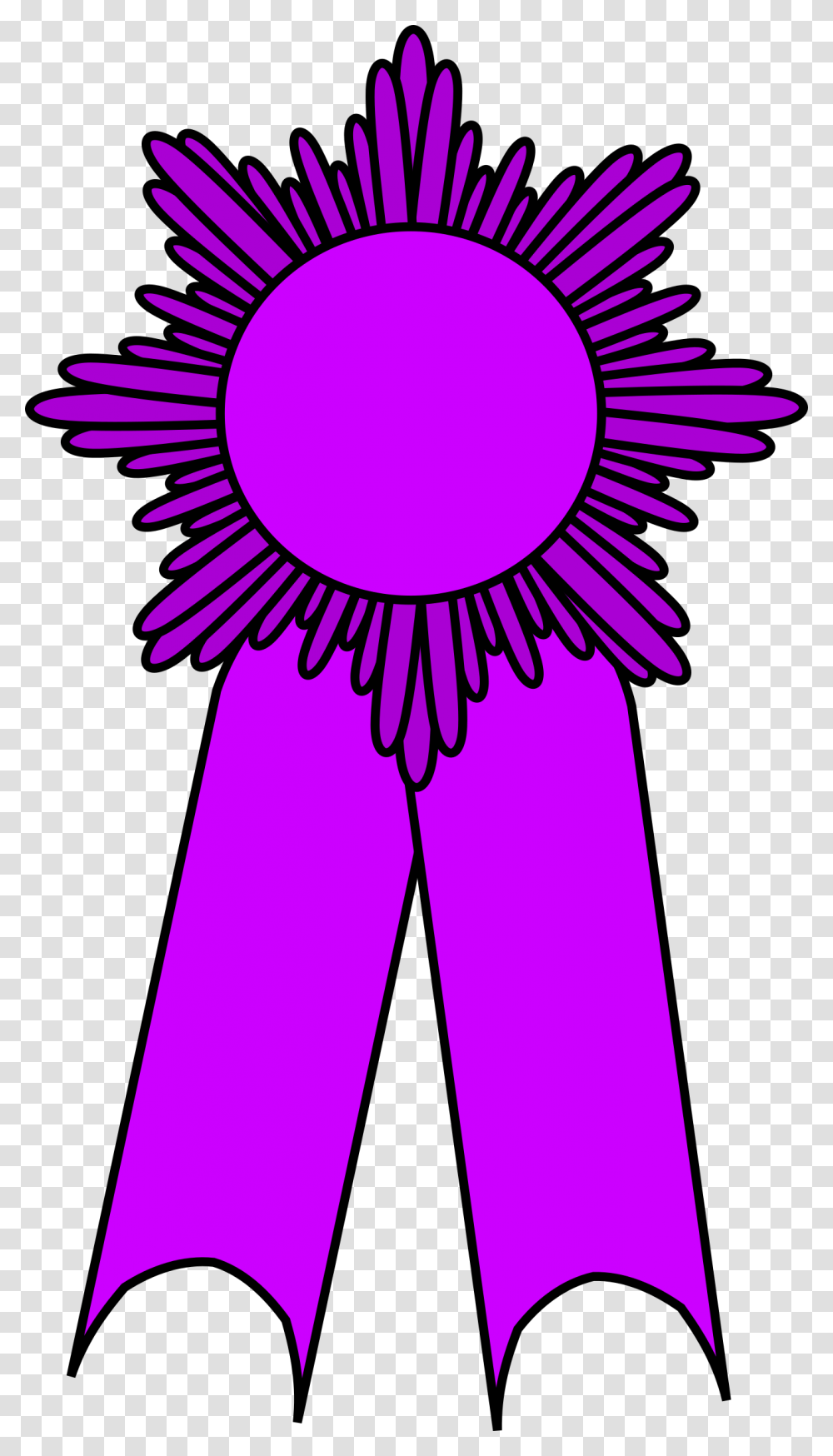 Prize Ribbon Purple Icons, Logo, Trademark, Flower Transparent Png