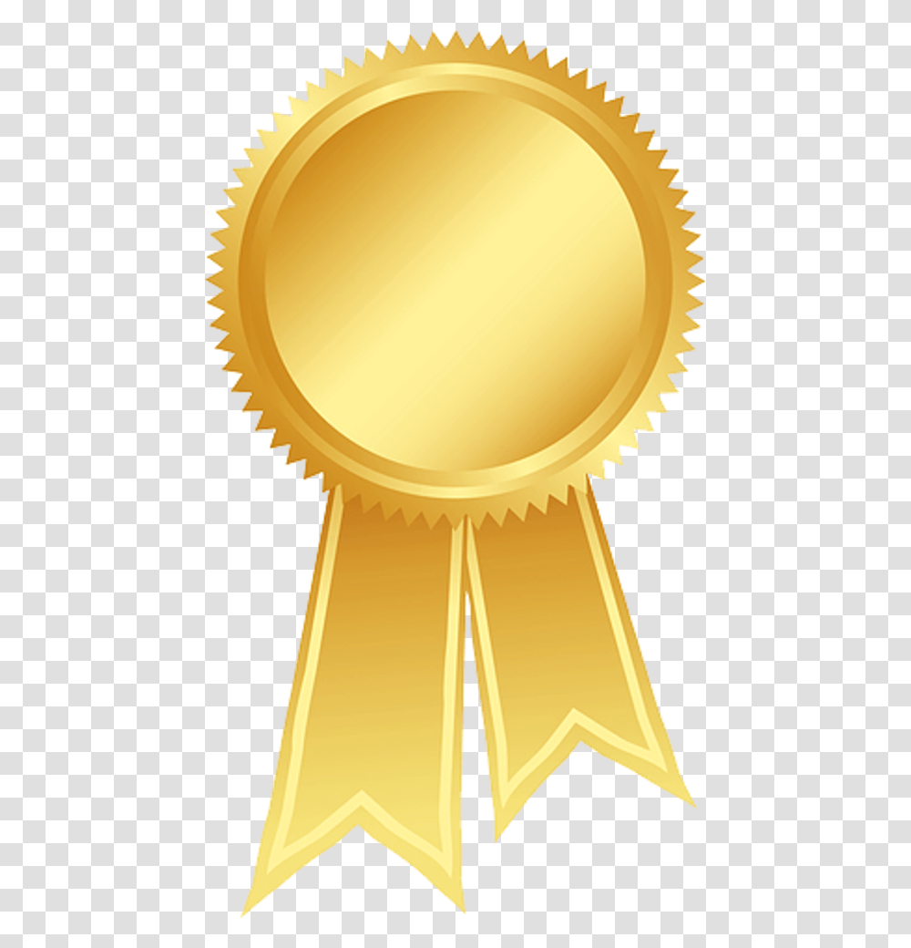 Prize Ribbon Yellow Clipart Gold Certificate Ribbon Award, Gold Medal, Trophy Transparent Png