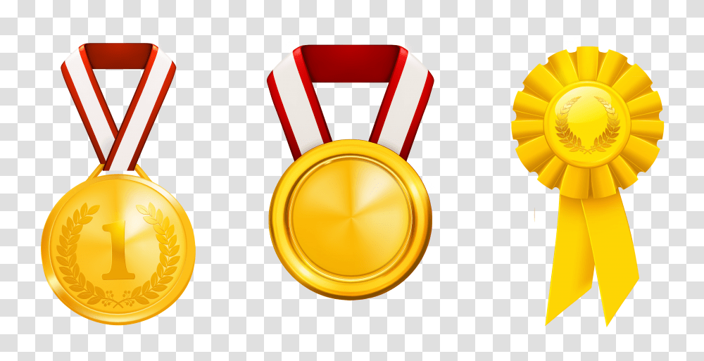 Prizes Honors Set, Gold, Trophy, Gold Medal Transparent Png