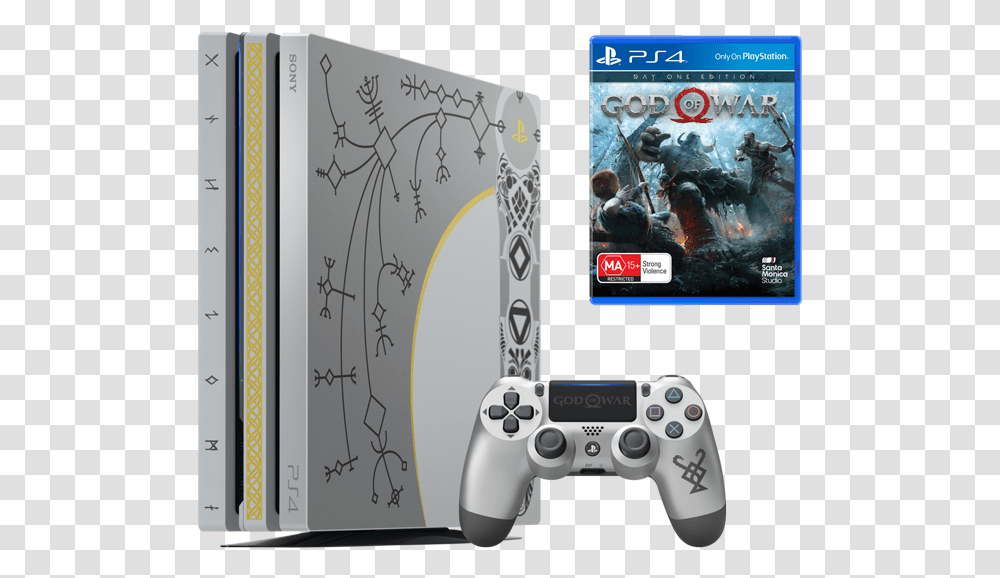 Pro 1tb God Of War Limited Edition Console Playstation 4 Console Speciql Edition, Electronics, Person, Human, Video Gaming Transparent Png