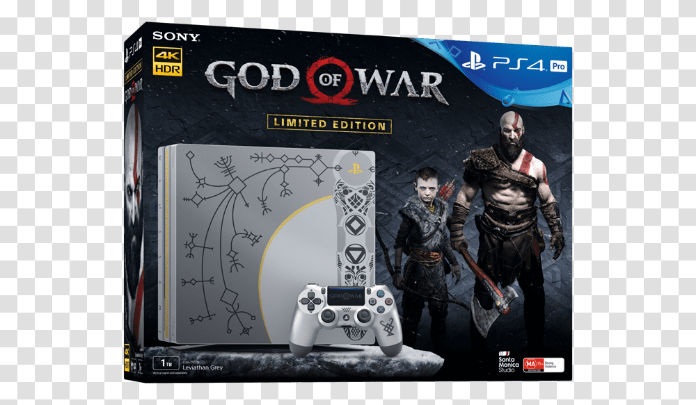 Pro 1tb God Of War Limited Edition Console Ps4 Pro God Of War, Person, Human, Poster, Advertisement Transparent Png