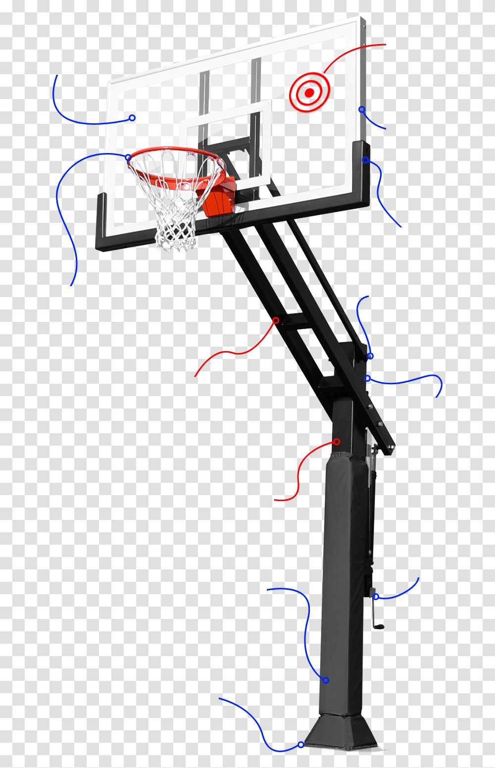 Pro Dunk Basketball Goals Nba Basketball Ring Drawing, Sport, Sports, Team Sport, Hoop Transparent Png