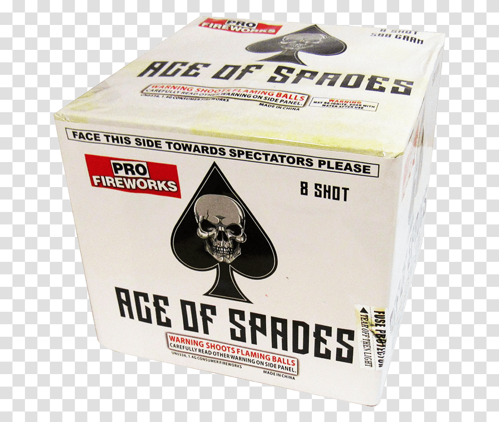 Pro Fireworks Ace Of Spades Pro Fireworks Box, First Aid, Carton, Cardboard Transparent Png