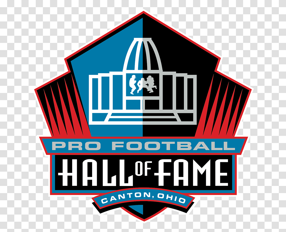 Pro Football Hof Ceremony Hits High Pro Football Hall Of Fame, Logo, Symbol, Trademark, Poster Transparent Png
