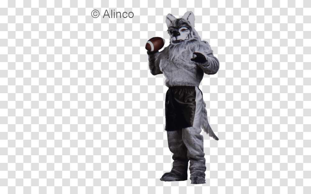 Pro Line Wolf Mascot Costume Halloween Costume, Person, Human, Tiger, Wildlife Transparent Png