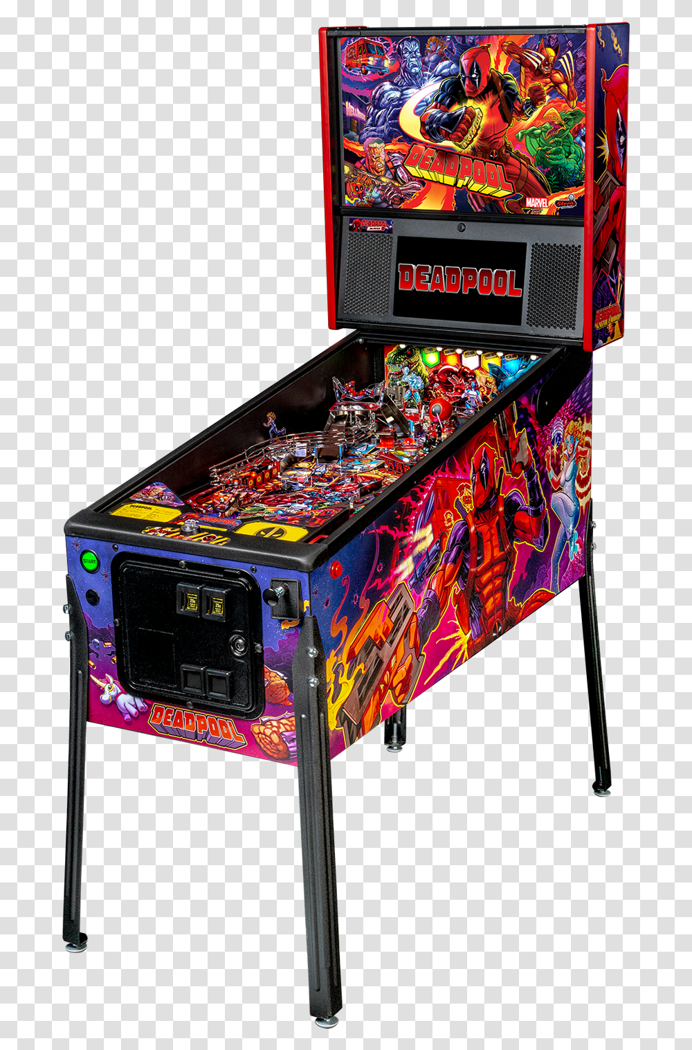 Pro Stern Pinball Deadpool, Arcade Game Machine Transparent Png